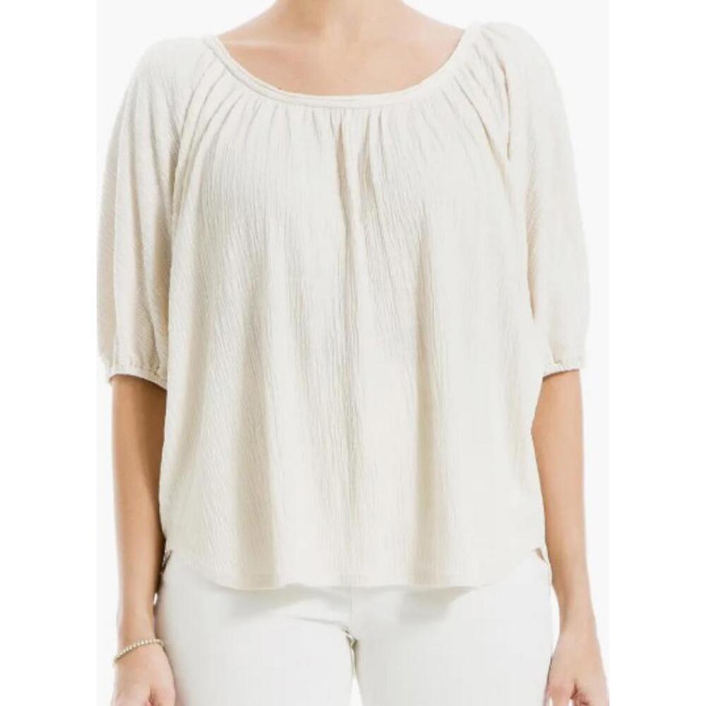 Max Studio Textured Knit Bubble Sleeve Knit Top - Large‎